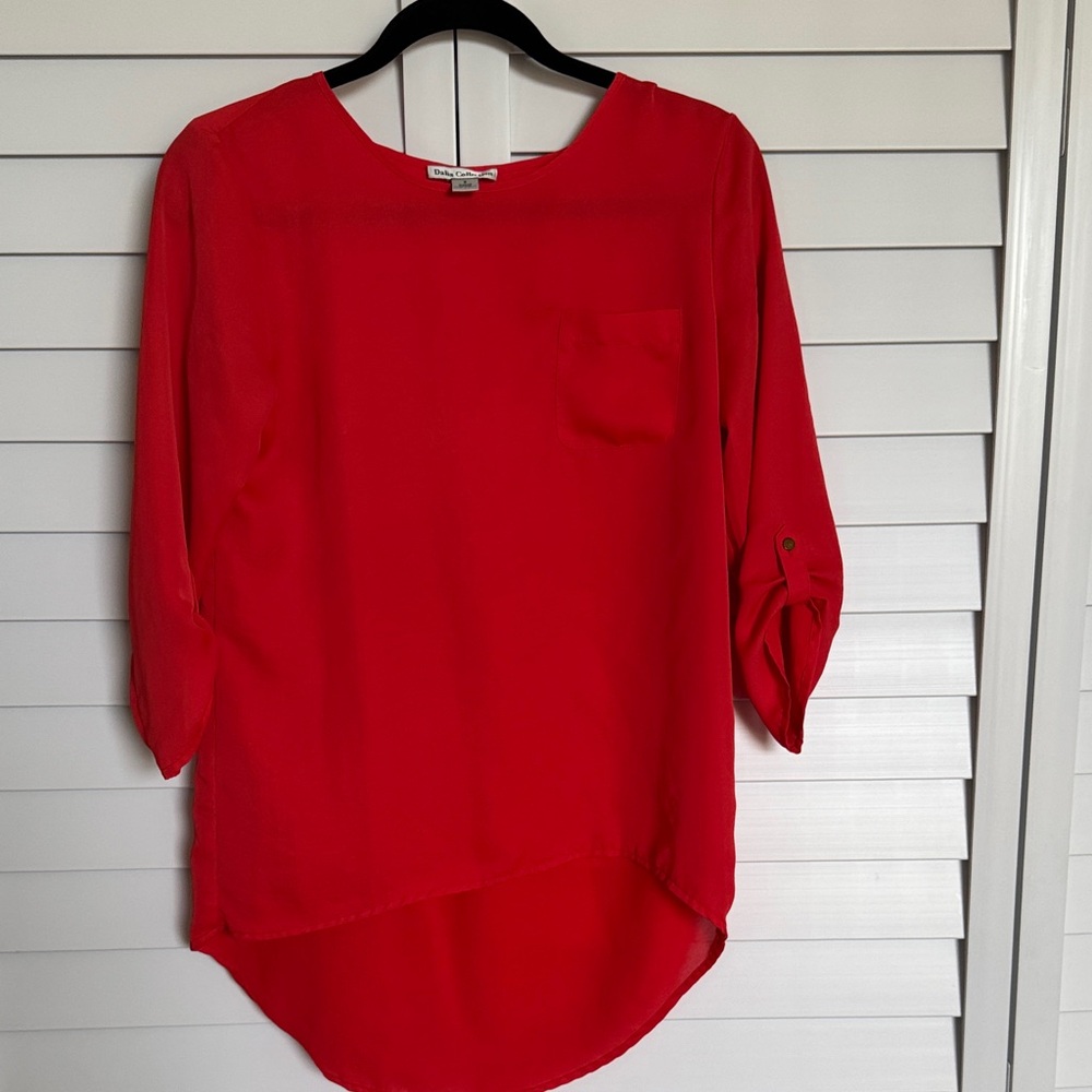Dalia Collection Bold Red Blouse